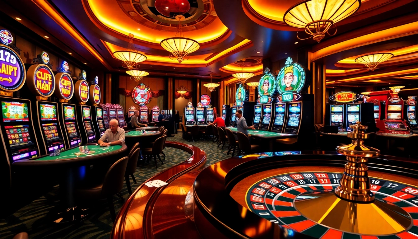 Players enjoying poker and roulette in a lively casino scene inspired by https://nhacaiuytin.news/.