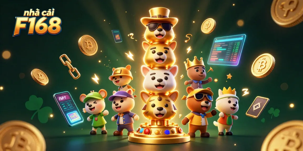 Experience thrilling gaming action at nhà cái F168 with vibrant casino elements shining in this dynamic illustration.