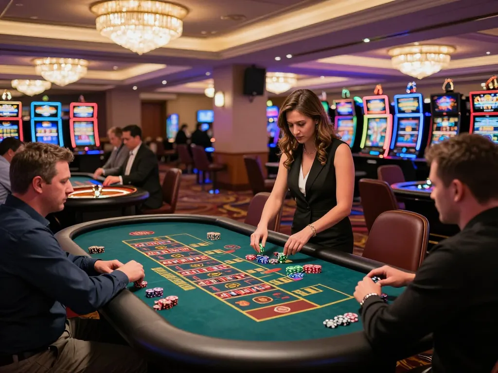 Players engaging intensely at open88 roulette tables, capturing excitement and casino environment.