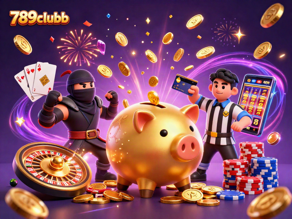 Join the fun at 789clubb with an energetic sumo wrestler, wallet ninja, and credit card referee!