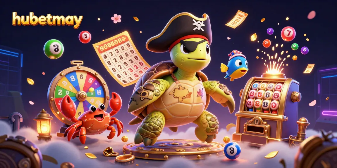 Join the fun at hubetmay with colorful lottery balls and treasure-filled scenes.