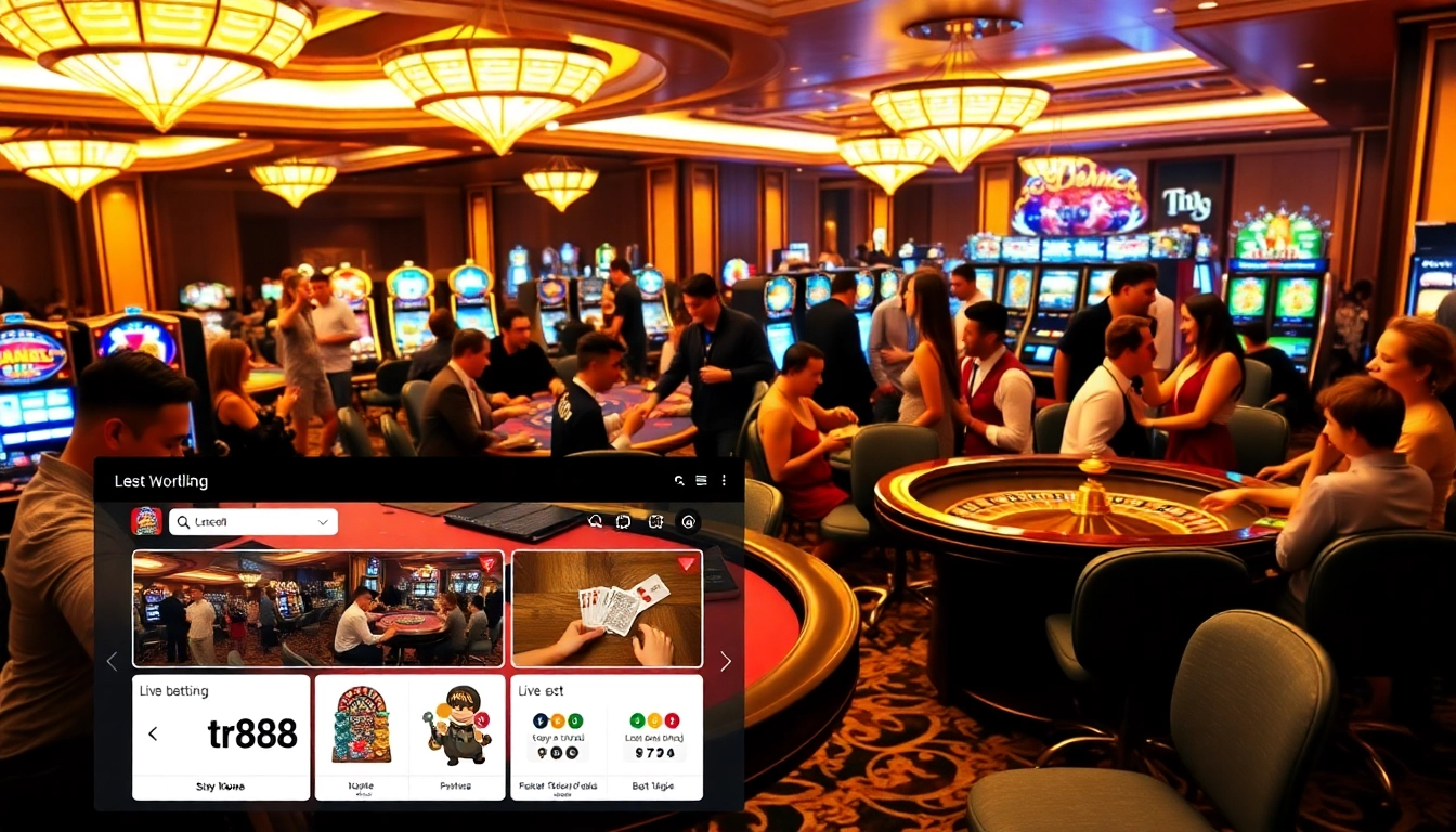 Engaged players enjoying casino games and online betting features on tr88 platform.
