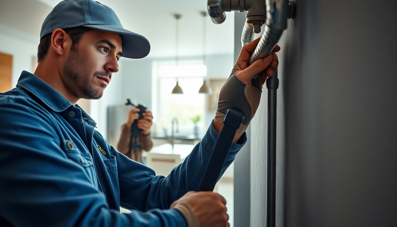 Whole house repiping services St Petersburg FL performed by a professional plumber in a residential kitchen.