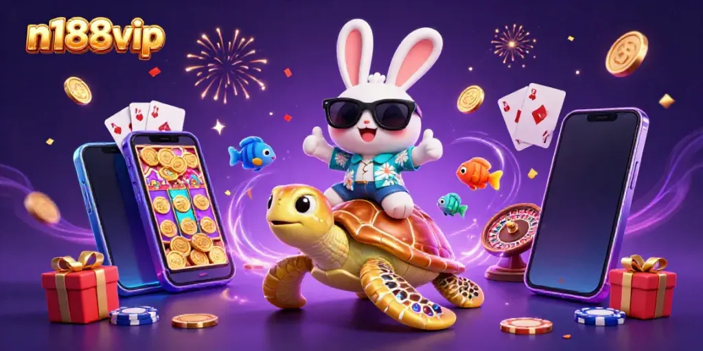 Experience thrilling slots and underwater adventures with n188vip's lucky rabbit and golden turtle.