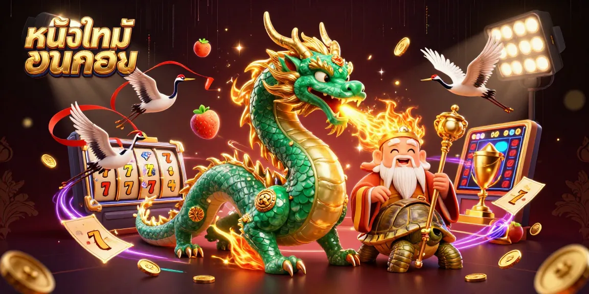 Experience thrilling slot action with หนังใหม่ชนโรง featuring dragons, turtles, and lucky cranes.