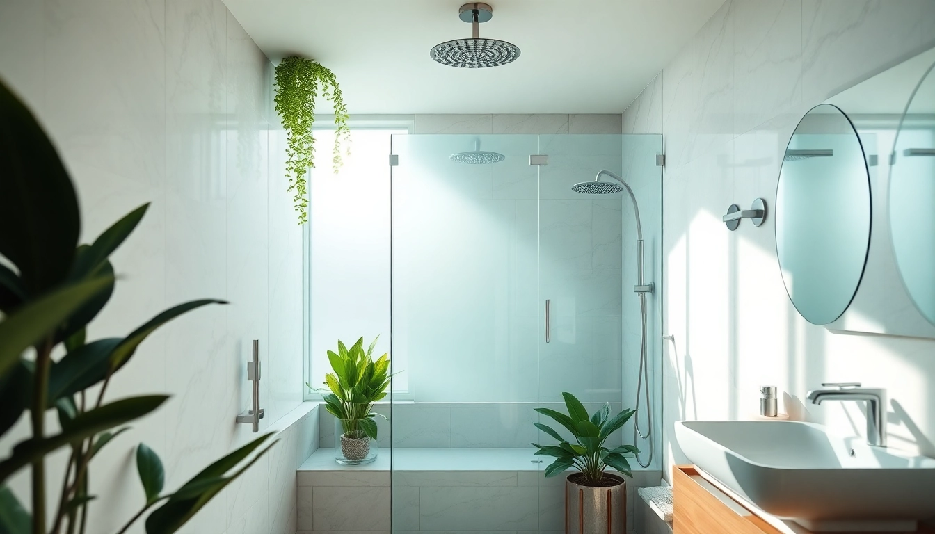 Experience stylish elegance with elegant showers au transforming a modern bathroom.