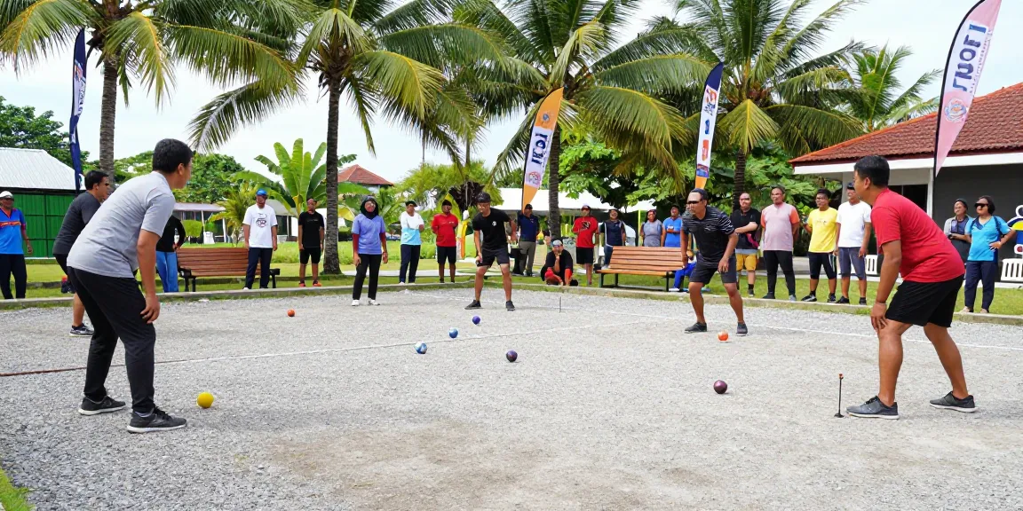 Engaging petanque tournament at fopikotakendari.org, showcasing players competing in a lively outdoor setting.