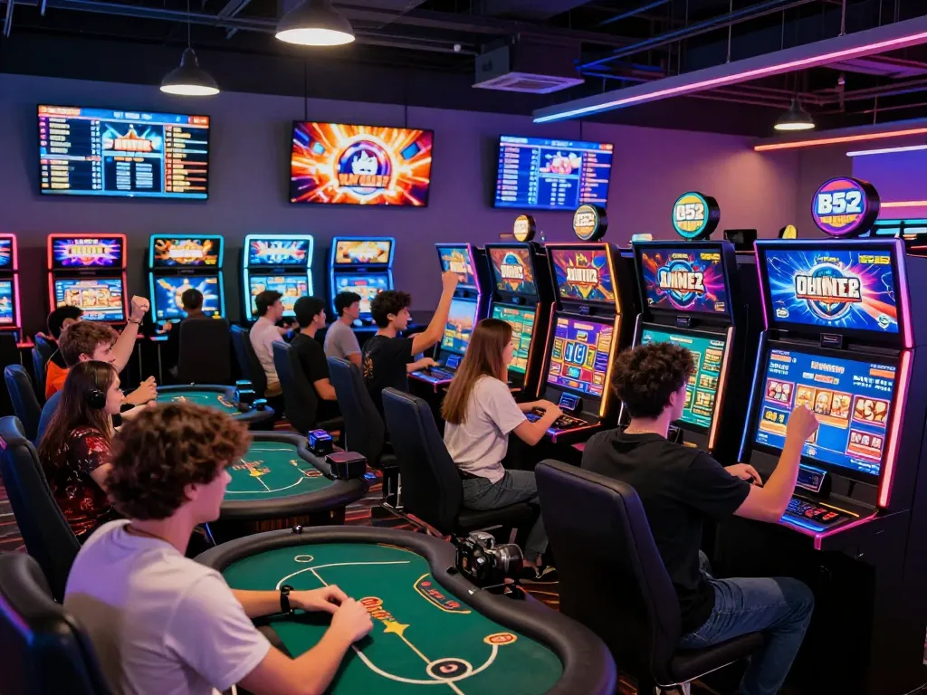 B52 online gaming experience showcasing players enjoying games, highlighting excitement and engaging graphics.