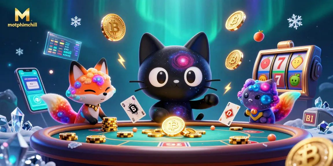 Engage in thrilling gameplay at motphimchill with vibrant casino elements in a cosmic scene