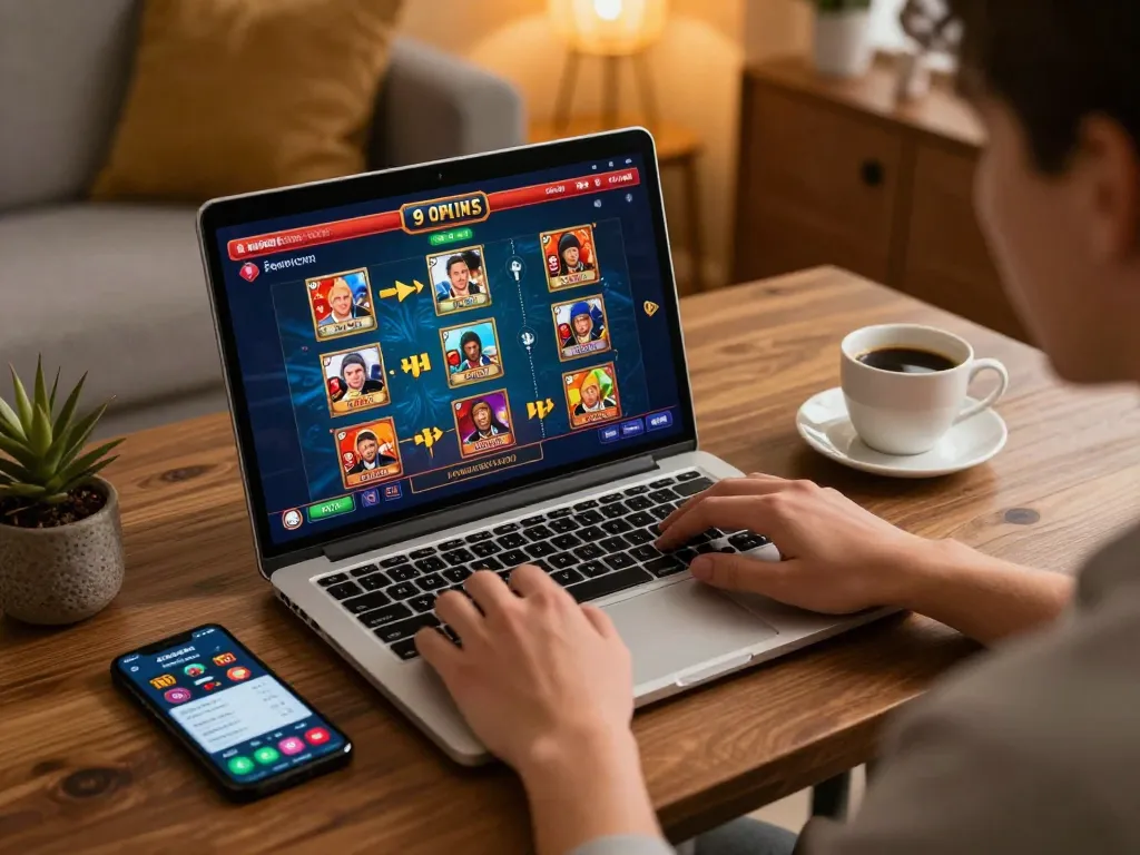 Engaging in online gaming with the nhà cái uy tín Sunwin on a laptop, showcasing a strategic betting session.