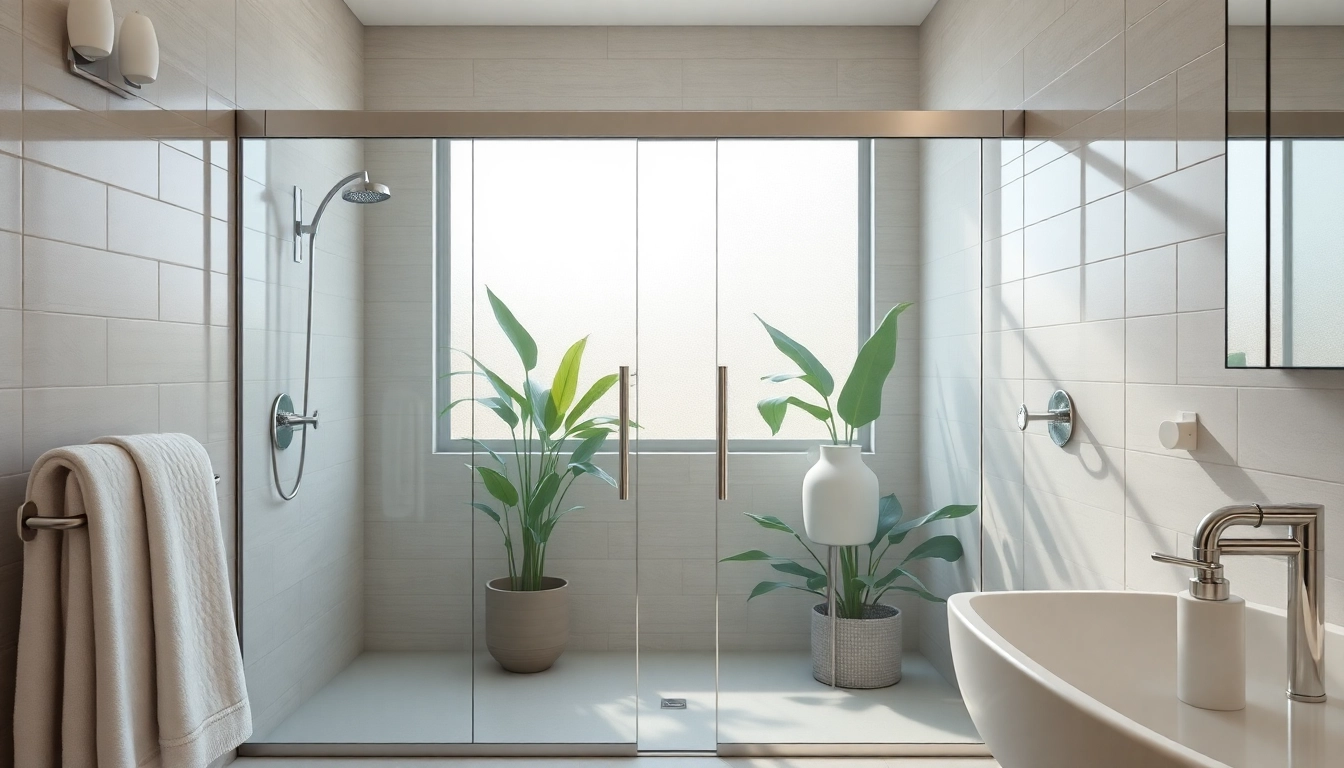 Stylish shower doors uk displayed in a modern bathroom environment with natural lighting.