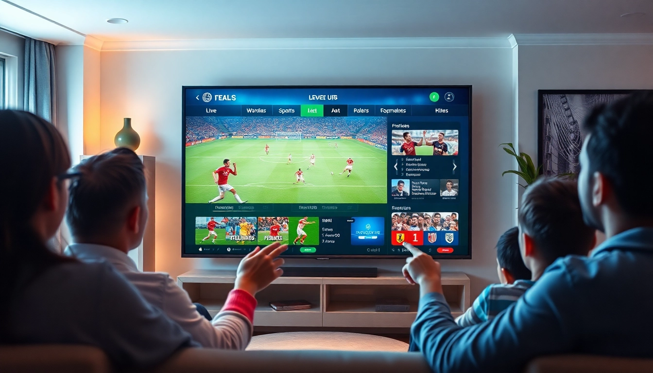 Xoilac TV online streaming experience on joemadfan.com with excited fans watching live football matches.