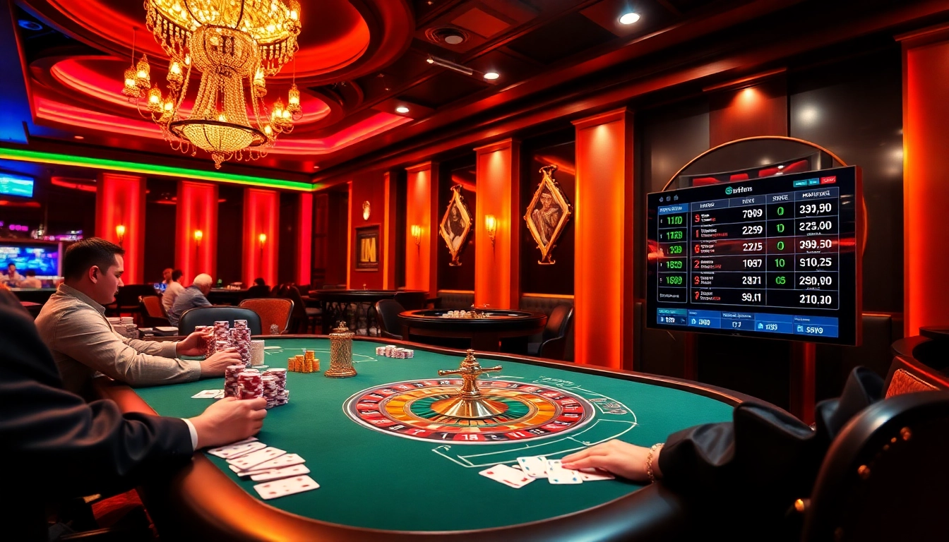 Players engaging in an intense game at a bk8 casino poker table.