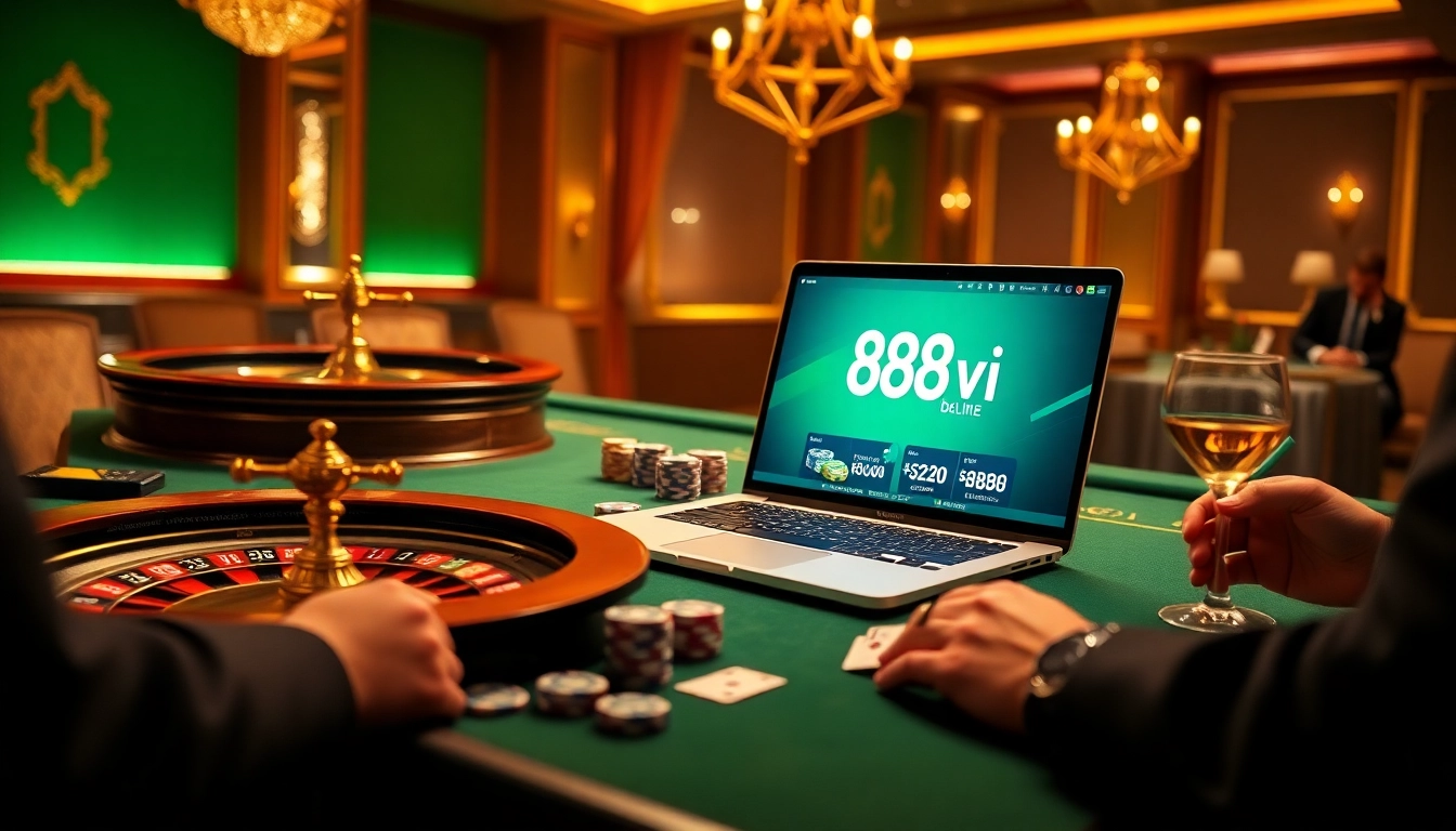 Experience the thrill of online gambling with the vibrant lounge at https://888vi.biz/ showcasing exciting games.