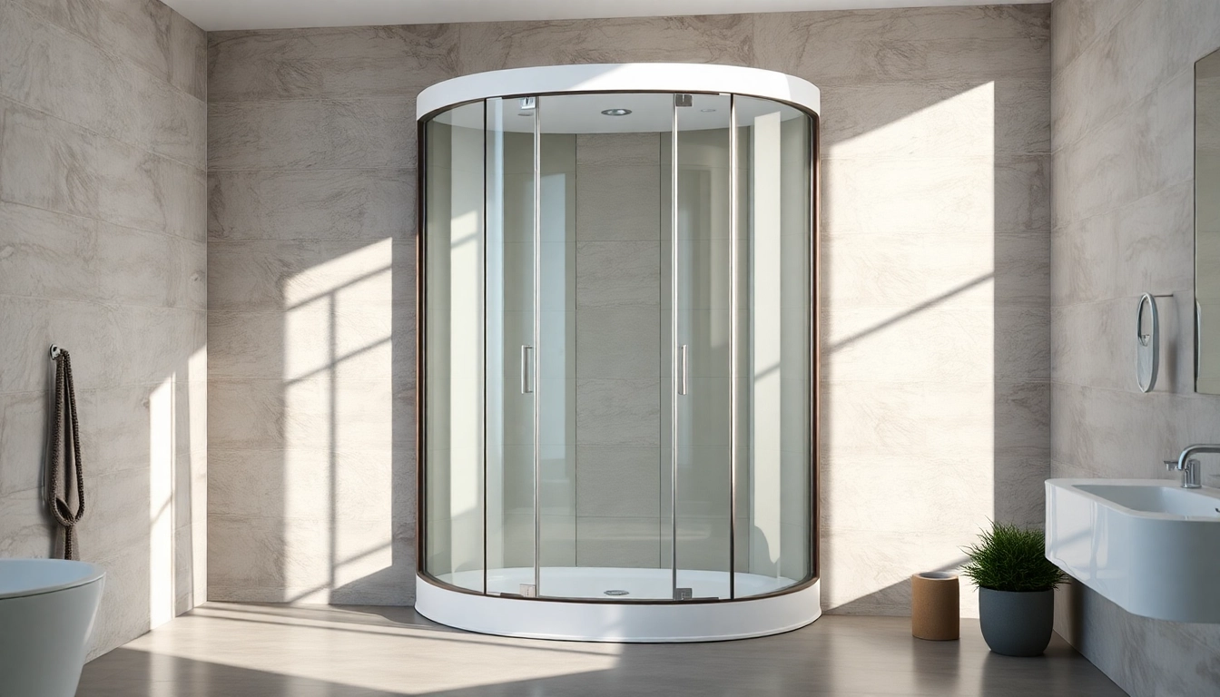 Erleben Sie die sonni Duschkabine 90x90 in einem eleganten Badezimmerdesign mit modernen Details.