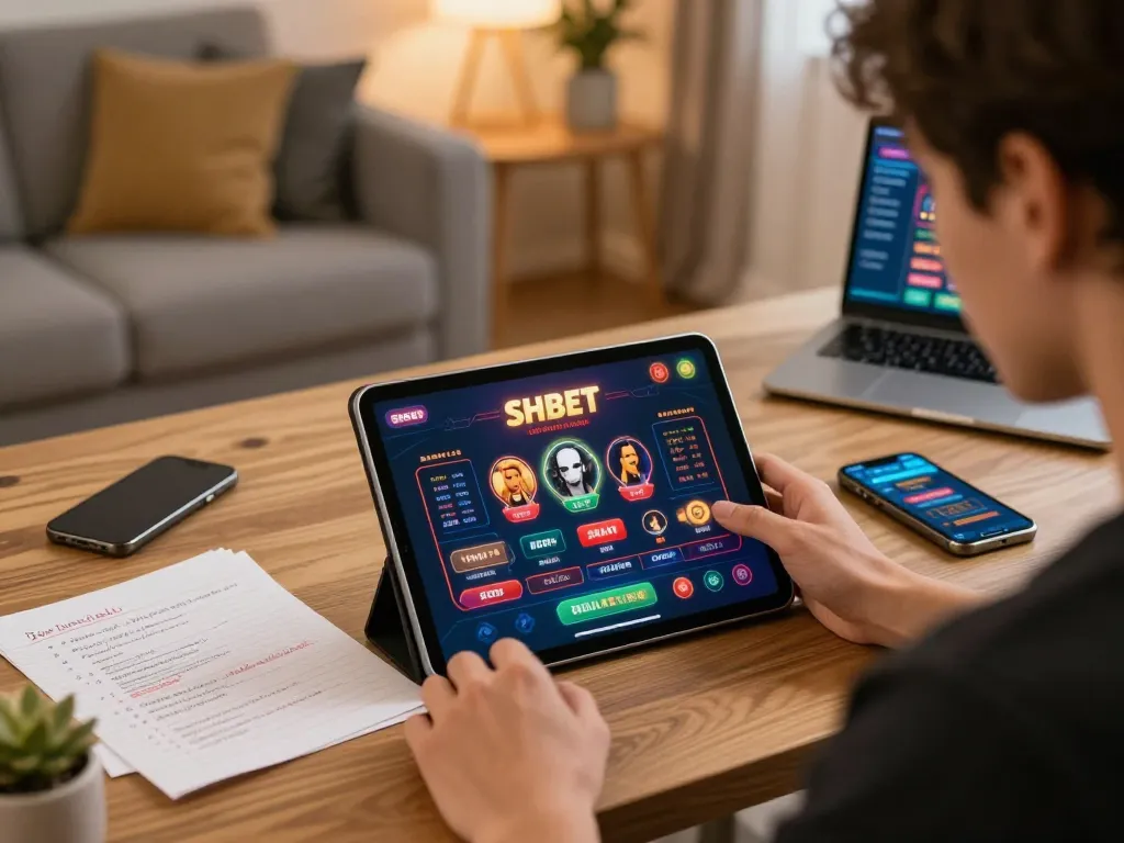 Experience thrilling gameplay on SHBET with engaging online casino activities at home.