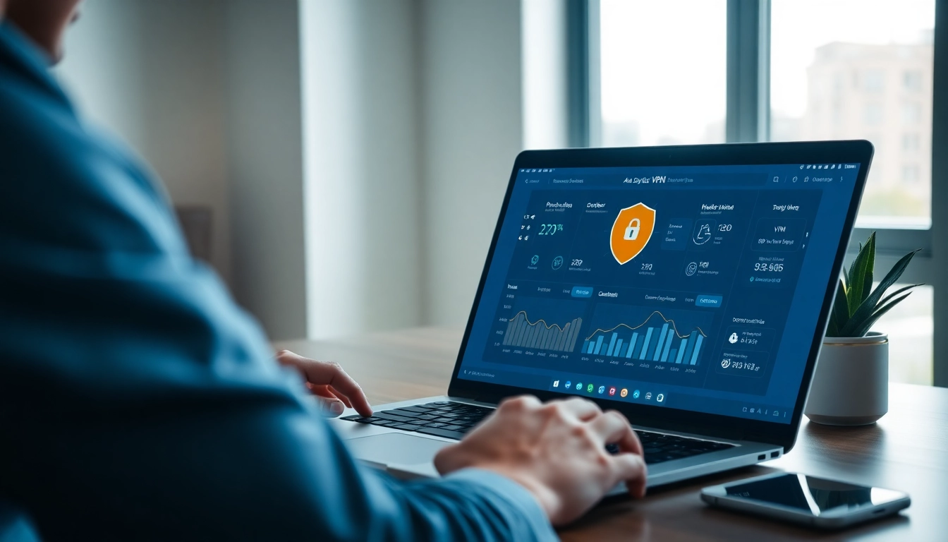 快连下载 VPN 应用界面，展示网络性能与多设备支持，适用于专业工作环境