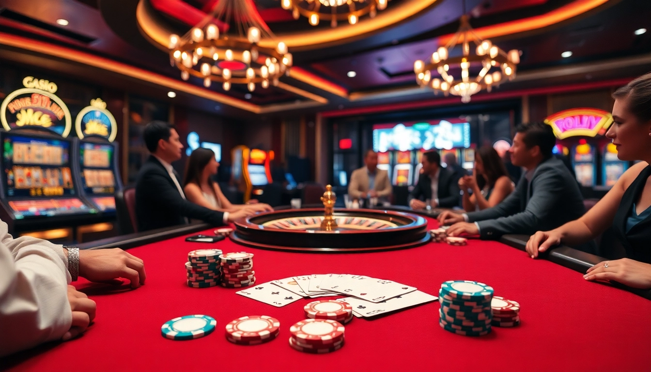 Experience the excitement of poker and slot machines at 33WIN, showcasing thrilling gambling options.