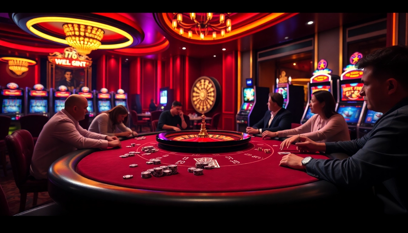Players enjoying high-stakes games at F168's luxurious casino table.