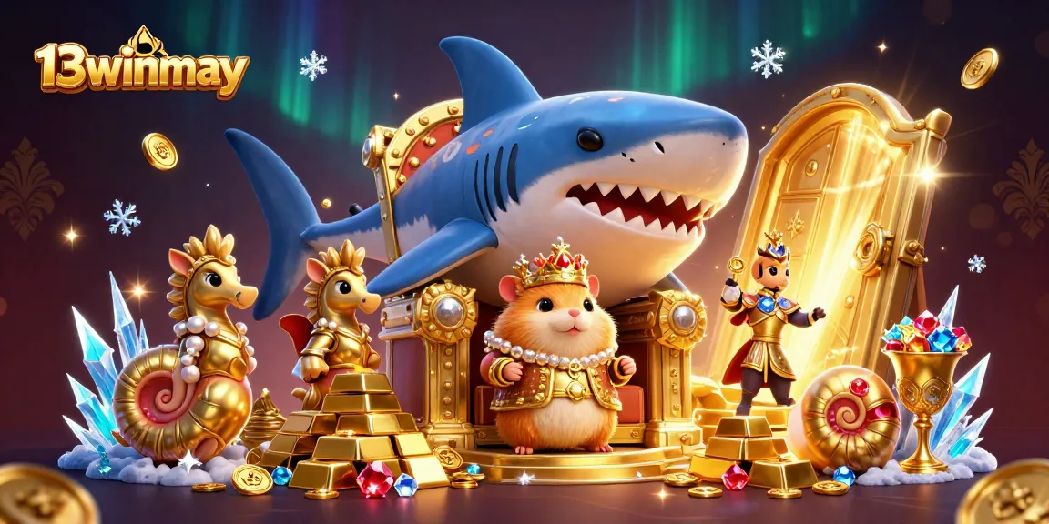 Experience excitement at 13winmay's casino with vibrant treasures and a golden hamster king