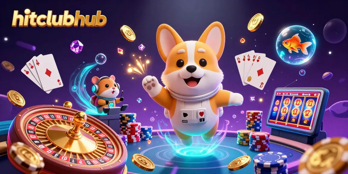 Join the action at hitclubhub with corgi astronaut floating in a vibrant casino cosmos.