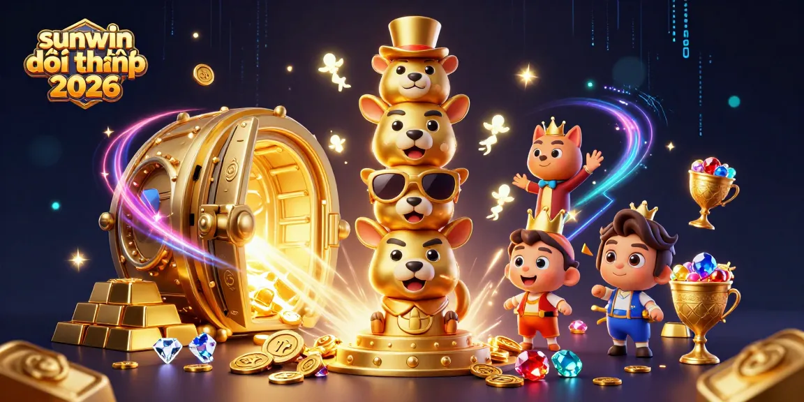 Play and win with sunwin đổi thưởng 2026 in a dazzling casino scene filled with treasures and excitement.